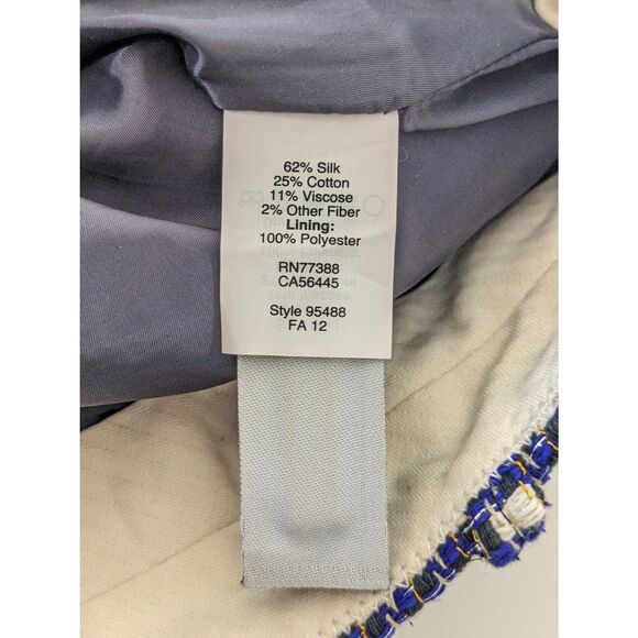 J. Crew Cafe Capri Dress Pants Mid Rise Straight Leg Metallic Tweed Size 6 Blue - Picture 7 of 8